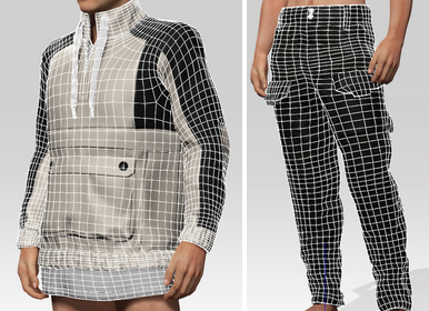 Reallusion jacket and pants models are prime examples of proper topology.